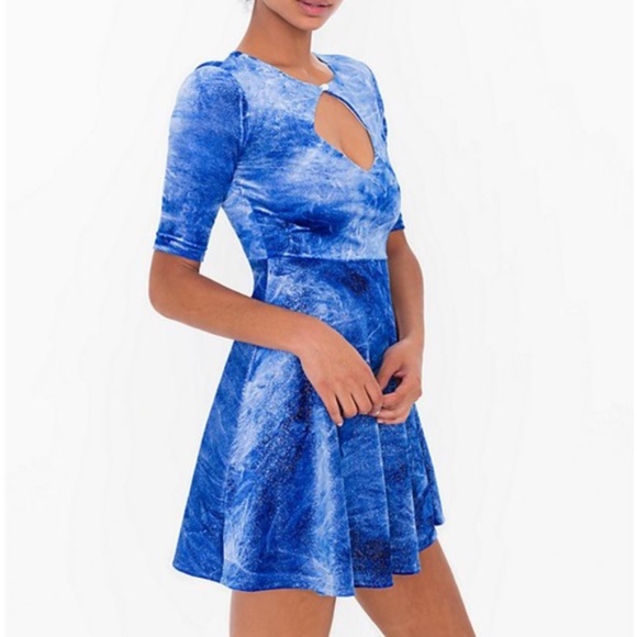 American Apparel • Shiny Velvet Keyhole Dress - Picture 2 of 12